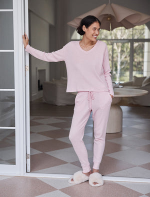 Papinelle - Super Soft Waffle V Neck PJ Set