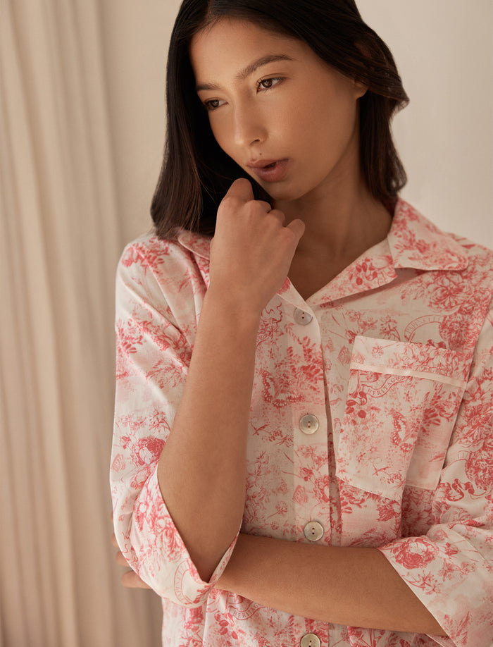 Papinelle - Toile De Jouy Crop PJ Set