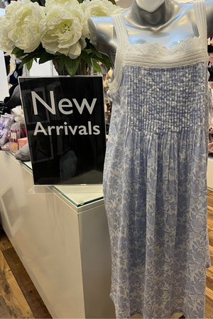 French Country - Banksia Blue Crochet Sleeveless Nightie