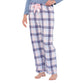 Magnolia - Blue Bamboo Tee with Checked Flannelette Pant PJ Set