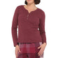 Magnolia - Burgundy Cotton Top with Checked Flannelette Pant PJ Set