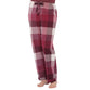 Magnolia - Burgundy Cotton Top with Checked Flannelette Pant PJ Set