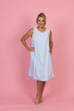 French Country - Blue Striped Sleeveless Nightie