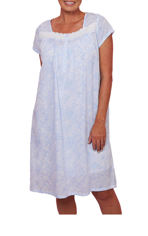 French Country - Blue Floral Cap Sleeve Nightie