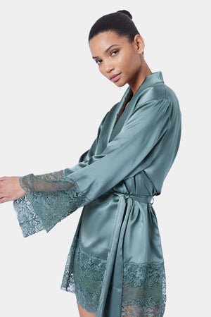 Ginia - Silk Lace Robe