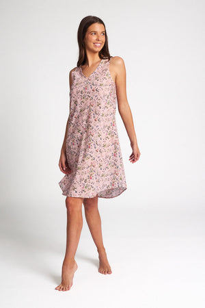 Love & Lustre - Cotton Sleeveless Botanical Print Nightie