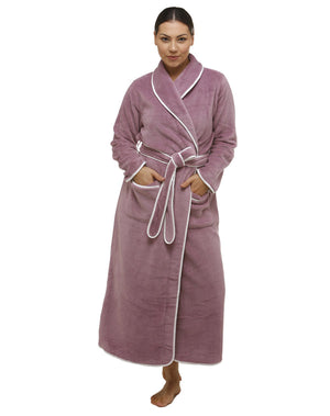 Yuu - Satin Trim Robe Mulberry