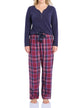 Magnolia Lounge - Dusk Check Flannel and Cotton PJ Set